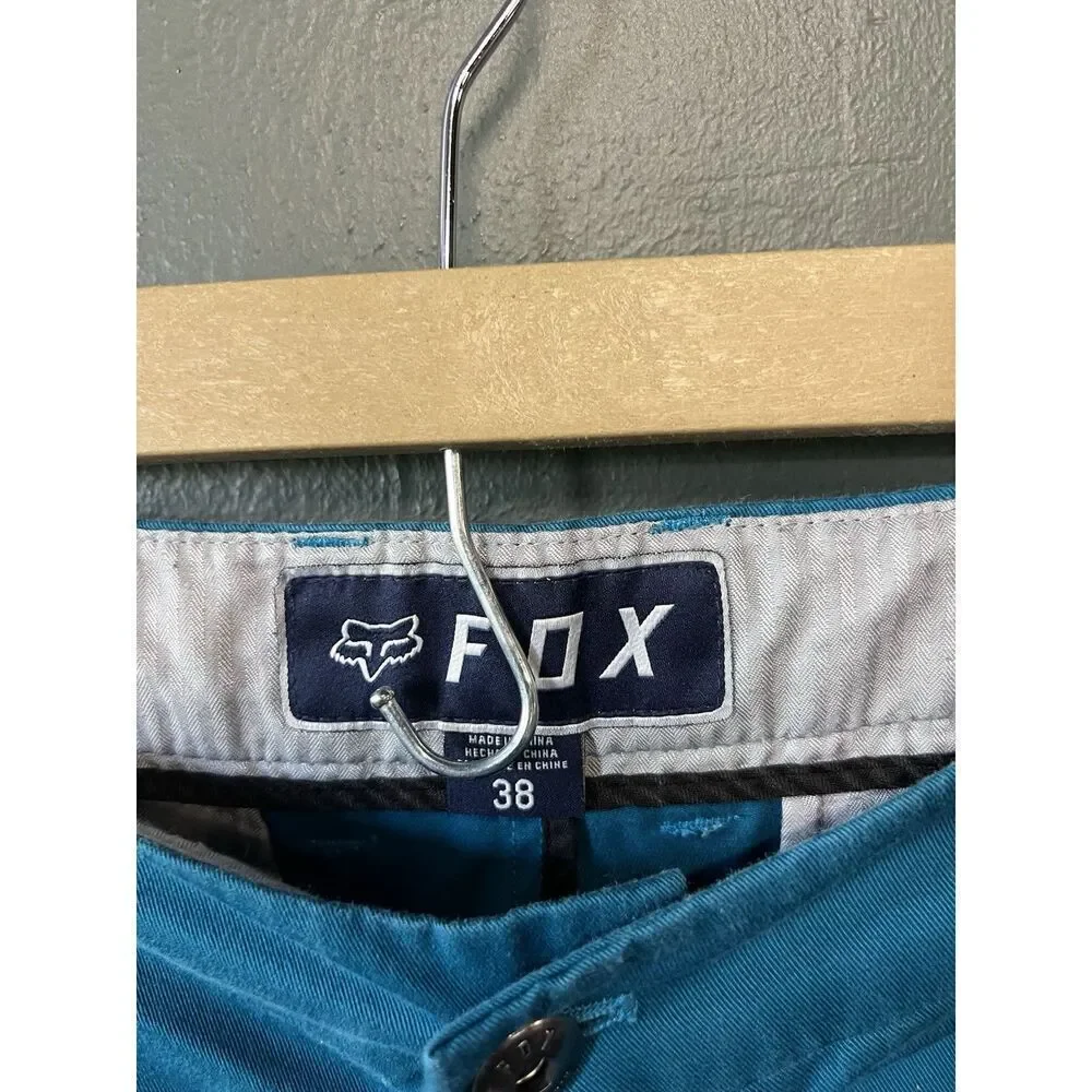 Fox Mens Blue Chino Shorts Size 38